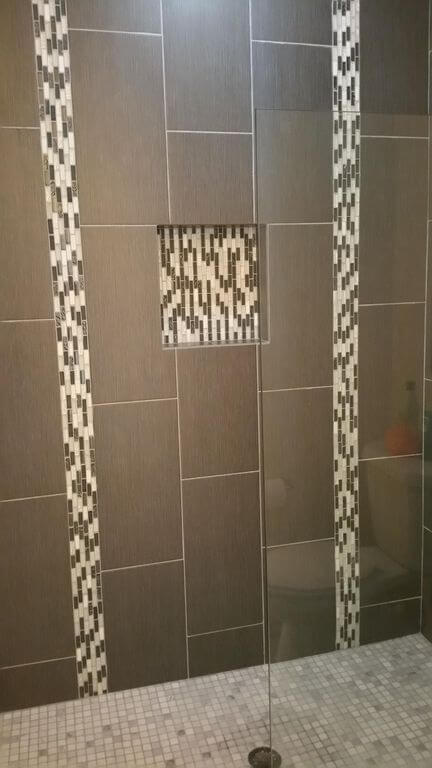 Gorgeous walk in tile shower!