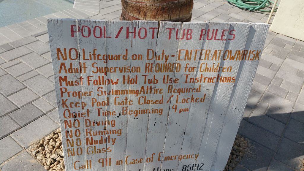 Pool and Hot Tub Rules